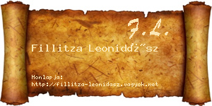 Fillitza Leonidász névjegykártya